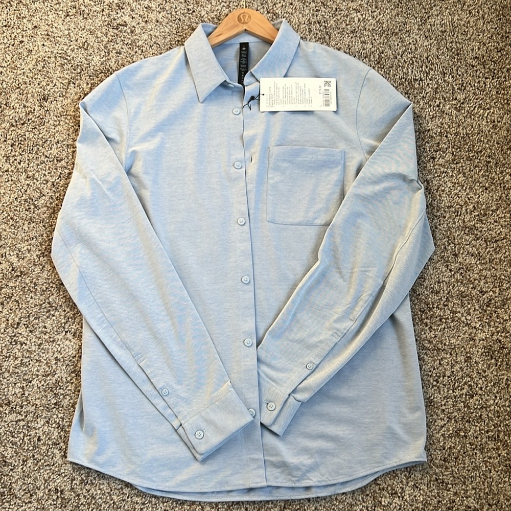 NWT Lululemon men’s Commission Long Sleeve shirt w/ Zip pocket